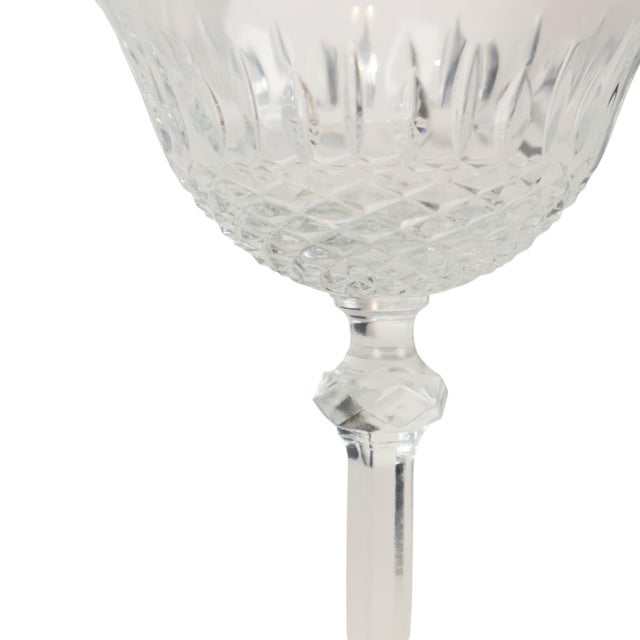 Vintage Regency Fidenza Crystal Champagne Glasses, 1980s, Set of 7 For Sale - Image 14 of 18