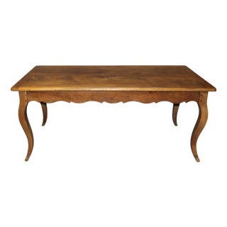 Louis XV Style Dining Table in Walnut, Late 19th Century For Sale