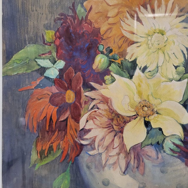 Louis-Germain Baligot, Flowers, 20th Century, Gouache For Sale - Image 6 of 18
