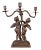 1960s Victorian Revival Bronze Four Branch Girandole Candelabra For Sale