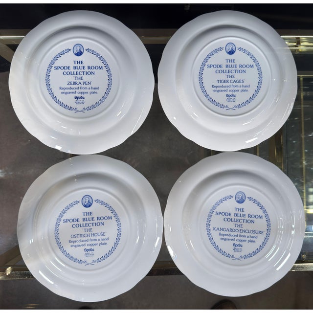 Spode Blue Room Collection Zoological Series Plates, Made in England - Set of 4 For Sale - Image 11 of 12