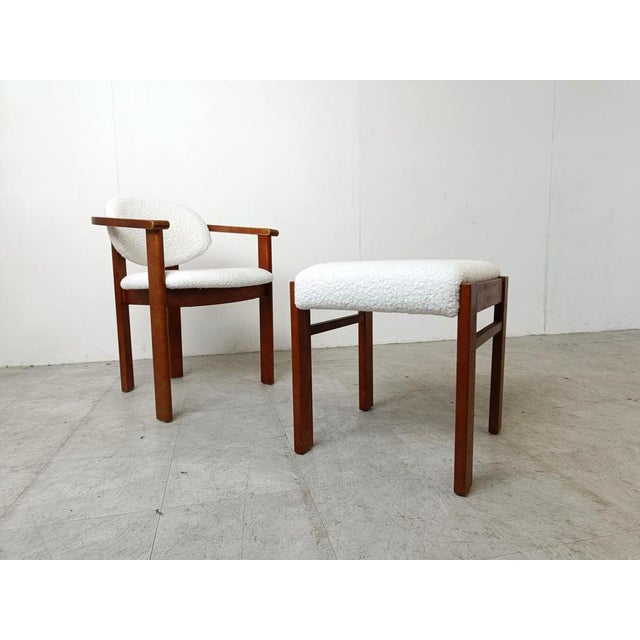 Set of Vintage Armchair and Ottoman, 1960s For Sale - Image 6 of 11