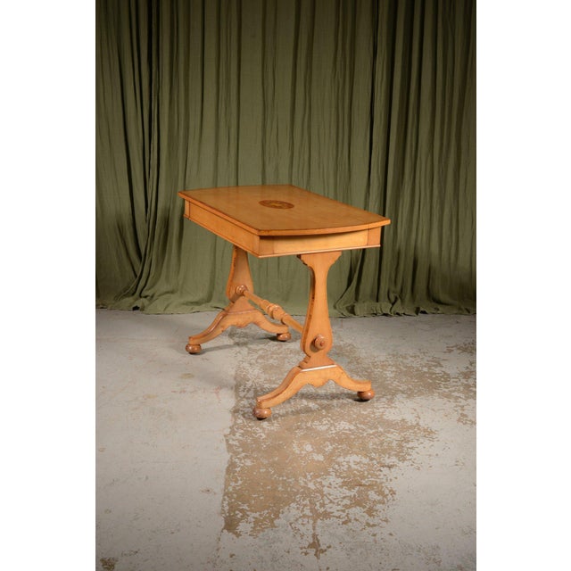 Sycamore Writing Table by Marsh and Jones, Leeds, 1865 For Sale - Image 12 of 12