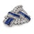 1930s Art Deco 10.00 Carat Diamond Sapphire Platinum Pendant For Sale - Image 4 of 6
