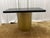 Arhaus Custom Console Table Attributed to Arhaus Distressed Black Painted Top | Gold Dauphine Pedestal Base For Sale - Image 4 of 18