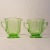 1930s Paneled Vaseline Green Glass Cream & Sugar - Set of 2 For Sale - Image 4 of 4