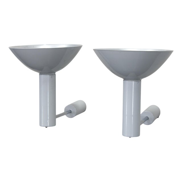 Mid-Century Modern Adjustable Aluminium Wall Lights, Germany, 1970s, Set of 2 For Sale