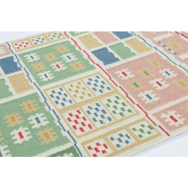 Rug & Kilim Rug & Kilim’s Scandinavian-Inspired Rug With Multi-Color Geometric Patterns For Sale - Image 4 of 7
