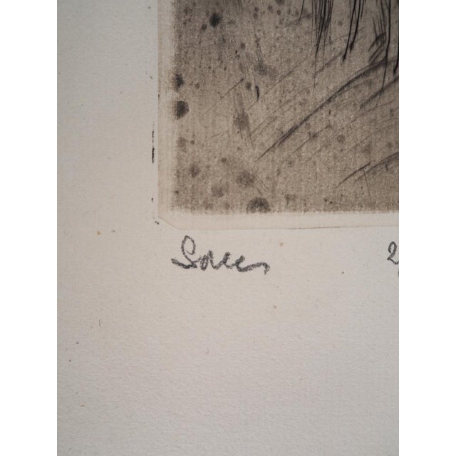 Maximilian LUCE Grandmother cuddling her grandchild Around 1890 Original drypoint etching Signed in pencil Numbered /30...