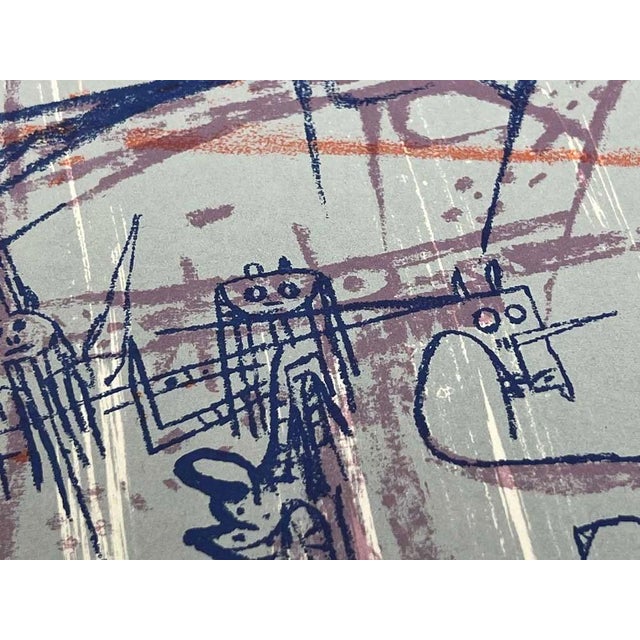 Mid-Century Modern Wilfredo Lam 1963 Color Lithograph, Mourlot Paris, Limited Edition, Custom Framed For Sale - Image 3 of 4