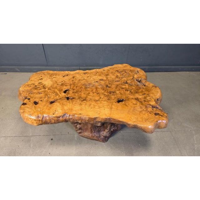 Freeform Coffee Table in Elm, 1970s For Sale - Image 14 of 15