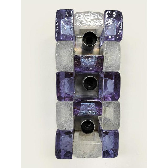 Vintage Murano Glass Wall Lamp by Albano Poli for Poliarte, 1970s For Sale - Image 3 of 5