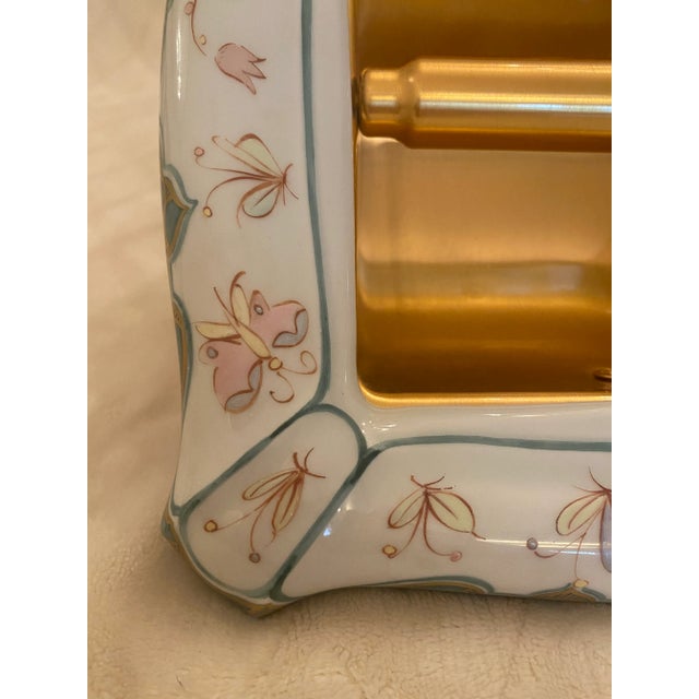 Ceramic Sherle Wagner Gold & Ceramic Bathroom Toilet Paper Holder For Sale - Image 7 of 9