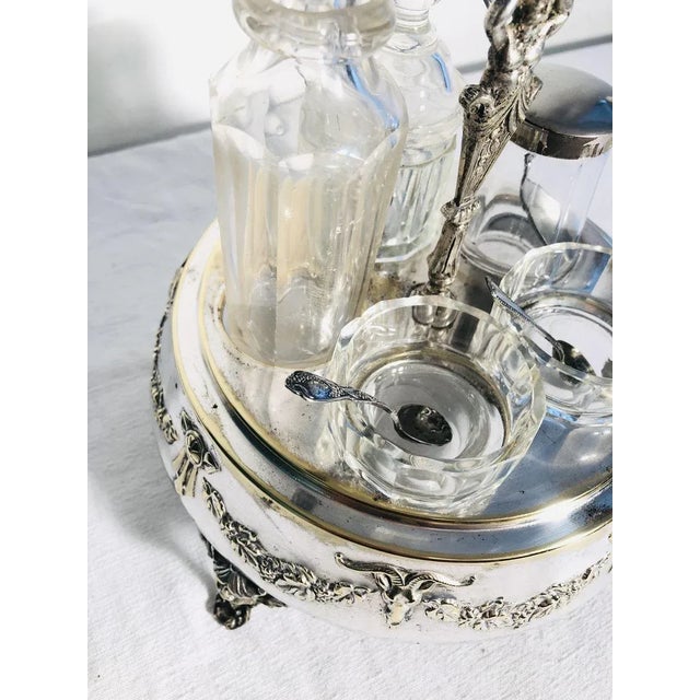 Antique Silver-Plated Table Service Set, 1900s, Set of 8, in Worn conditions. Designed 1890 to 1919