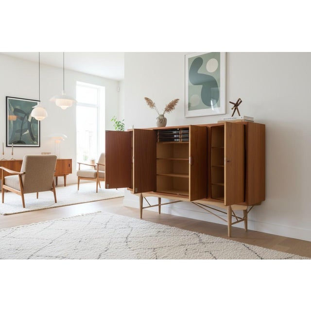 1970s Danish Cabinet in Teak and Oak, 1960s For Sale - Image 5 of 18