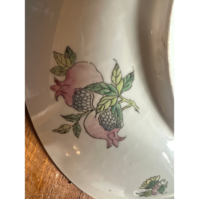 Chinese Late 20th Century Chinese Famille Rose Porcelain Decorative Plate With Figural Scene For Sale - Image 3 of 9
