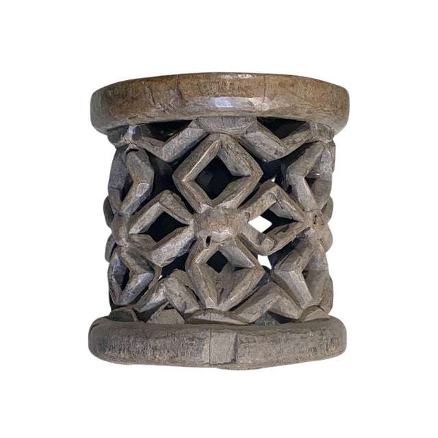 African Vintage African Bamileke Wood Stool/Table 12.5" H For Sale - Image 3 of 12