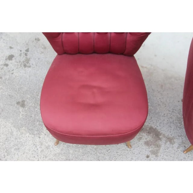 Mid-Century Modern Set of Mid-Century Italian Armchairs from ISA Bergamo, 1950s For Sale - Image 3 of 13
