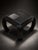 Loom Arc Ribbed Sculptural Black Wood Side Table For Sale - Image 4 of 5