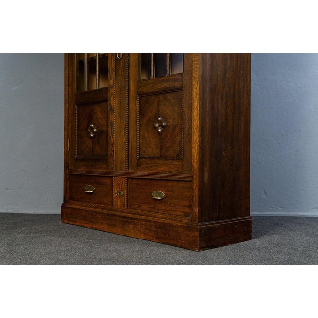Antique Art Nouveau Bookcase For Sale - Image 9 of 18