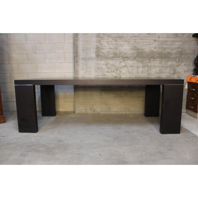 2000 - 2009 Vintage Italian Table in Black Wood, 2000 For Sale - Image 5 of 8