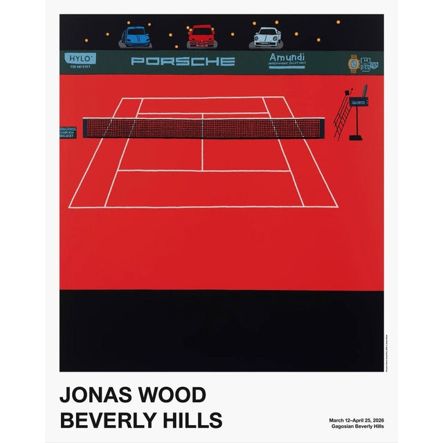 Jonas Wood Porsche Tennis Grand Prix Exhibition Poster Dimensions: 24 x 30 in / 61 x 76,2 cm Sold Unframed