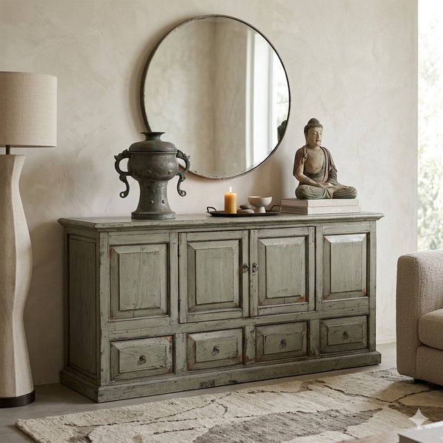 1970s Vintage Look Gray Green Ancient Ding Shape Vessel Holder Display Art For Sale - Image 5 of 18