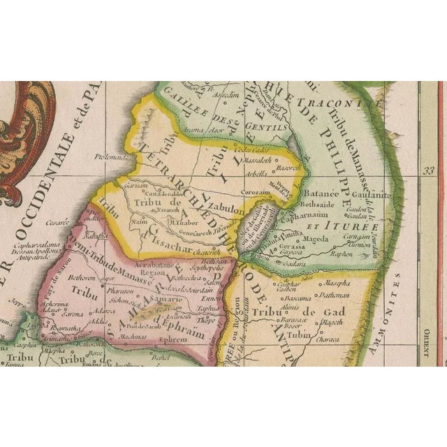 Mid 18th Century Antique Map Travels of Jesus Christ & Apostles by Seutter, 1743 For Sale - Image 5 of 12