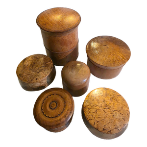 Set of 6, Antique Treen Collection
