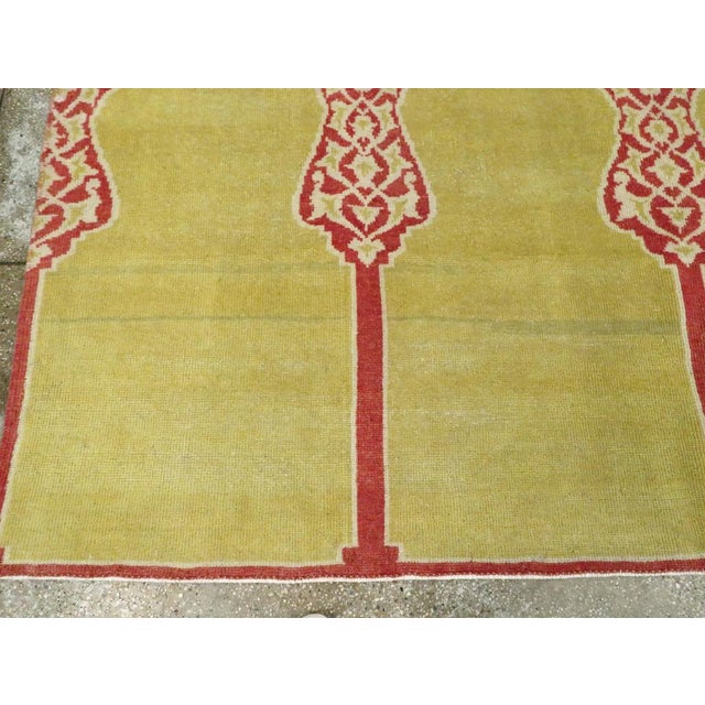 Textile Galerie Shabab Collection Mid-20th Century Turkish Anatolian Square Carpet For Sale - Image 7 of 10
