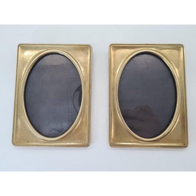 Vintage Brass Picture Frames, 1940s, Set of 2 For Sale - Image 11 of 12