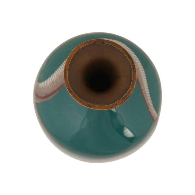 Japanese Large Japanese Meiji Cloisonne Enamel Dragon Vase For Sale - Image 3 of 9