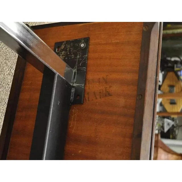 Beige Mid Century Danish Modern Club Chair Sectional Sofa Set With Rosewood End Tables For Sale - Image 8 of 12