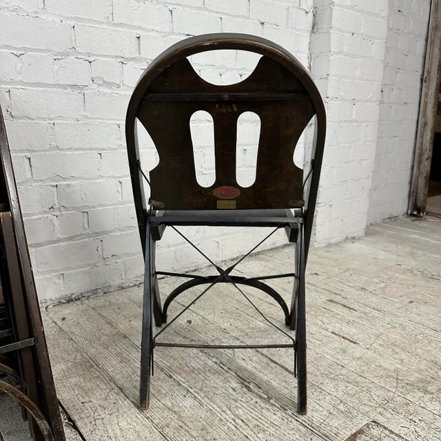 Louis Rastetter and Sons Wooden Folding Chair For Sale In Cleveland - Image 6 of 12