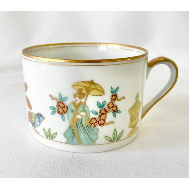 Fitz and Floyd ‘Promenade’ Tea Cups and Saucers Set of 4 Chairish