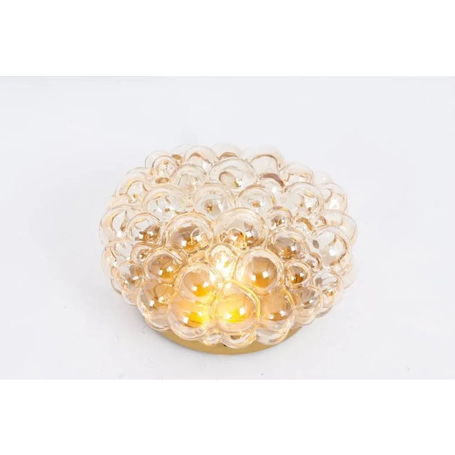 Large amber bubble glass sconce or flush mount in style by helena tynell, germany. High quality and in very good...