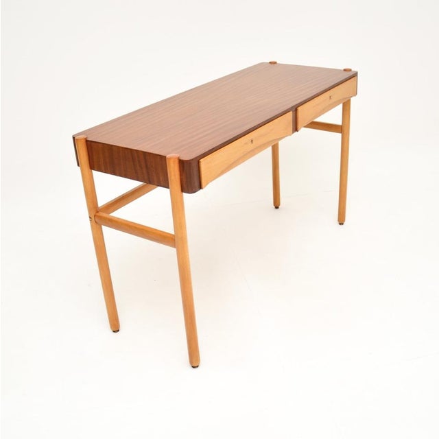 Mid-Century Modern Vintage Swedish Walnut Desk by Bertil Fridhagen for Bodafors, 1960s For Sale - Image 3 of 11