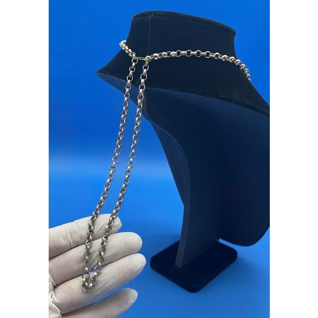 Vintage Chinese Silver Qilin Necklace For Sale - Image 11 of 16