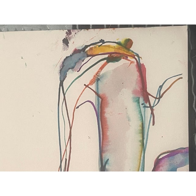 Abstract Original Martin Sumers Abstract Expressionist Watercolor Painting For Sale - Image 3 of 6