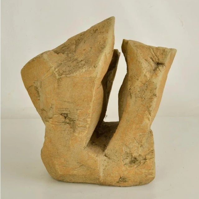 Brown Brian Blow, Abstract Sand Colored Sculpture, 1970s, Ceramic For Sale - Image 8 of 12