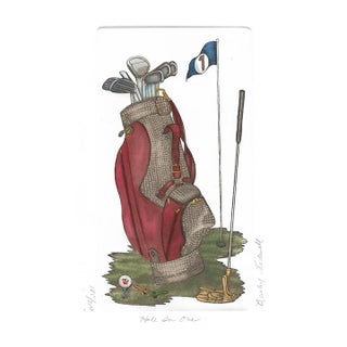 Barbie Tidwell Hole in One Golf Etching For Sale