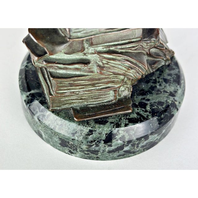 Metal Monkey with Skull, Bronze, Circa 1900, By the German Sculptor Hugo Wolfgang Reinhold For Sale - Image 7 of 15