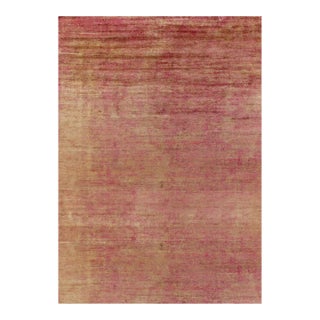 Rug & Kilim’s Oversized Contemporary Rug in Red and Gold Striations -12'x17' For Sale