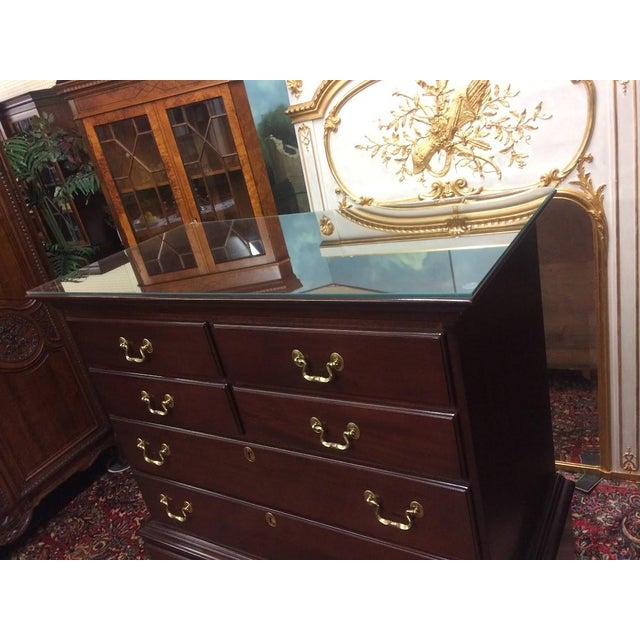 Vintage Chest on Chest, Mahogany Tall Chest of Drawers, Lexington Furniture For Sale - Image 9 of 15