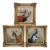 Sommer Garmisch Hand-Painted Porcelain Plaques – Set of 3, Rococo Gilt Frames For Sale