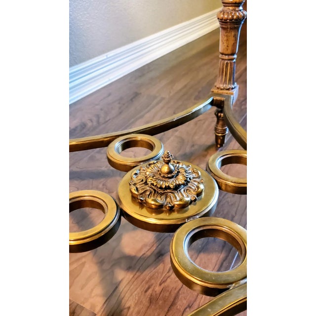 French Gilt Bronze Table After Adam Weisweiler For Sale - Image 9 of 12