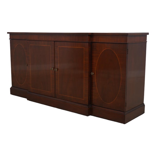 Baker Mahogany Historic Charleston Inlaid Sideboard Server For Sale