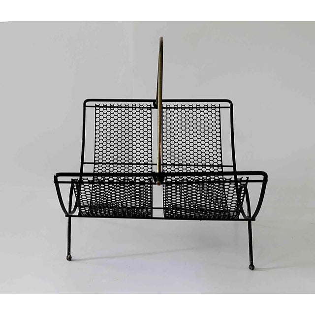 Mid-Century Modern Magazine Rack Mid Century For Sale - Image 3 of 5