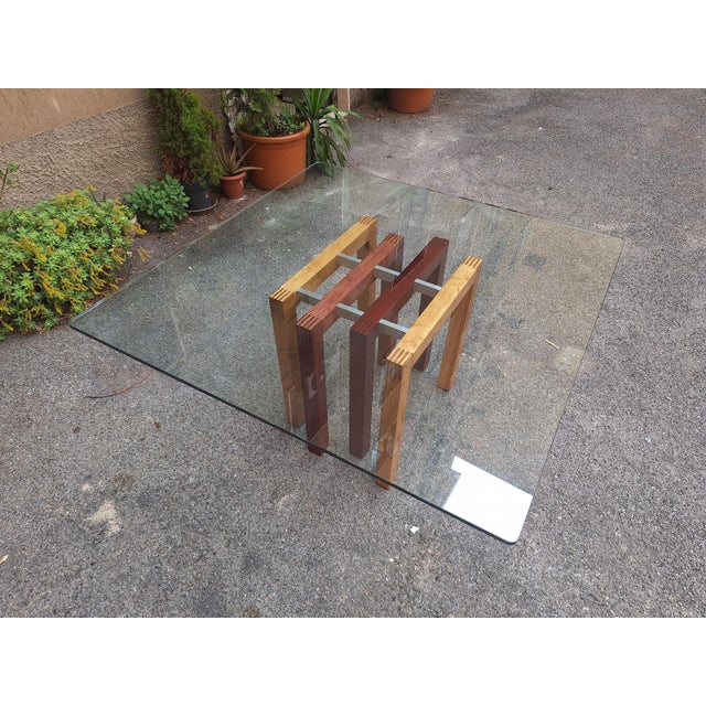 Vintage Dining Table in Veneered and Lacquered Wood by Giovanni Offredi, 1990s For Sale - Image 13 of 14