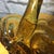 Mid 20th Century Vintage L E Smith Moon & Stars Amber Glass Basket For Sale - Image 9 of 11